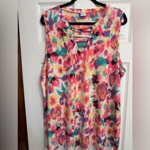 Summer floral blouse 3x